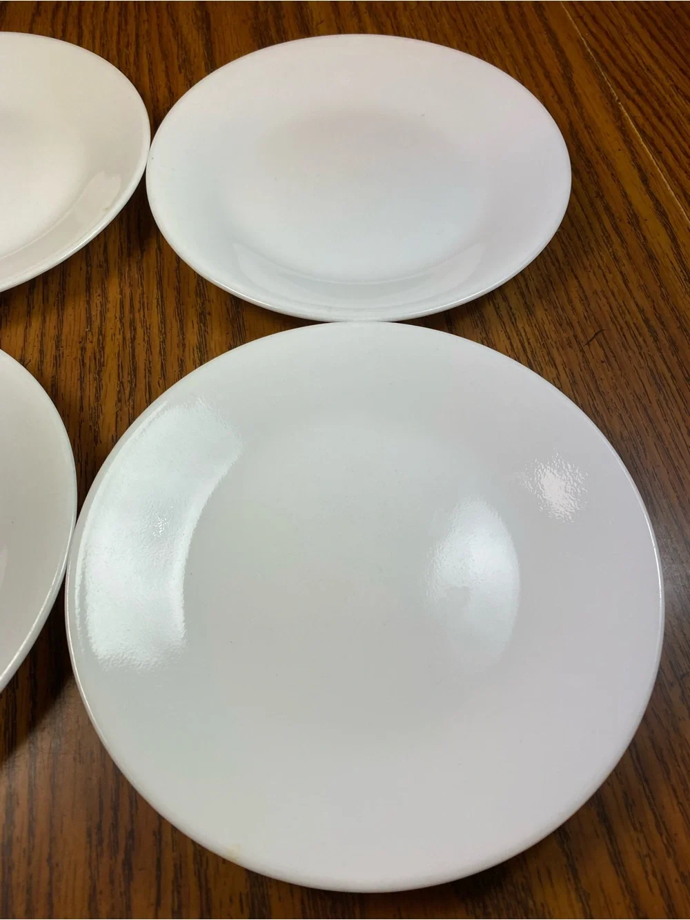 4 White Corelle Salad Bread Dessert 6.75” Plates plate